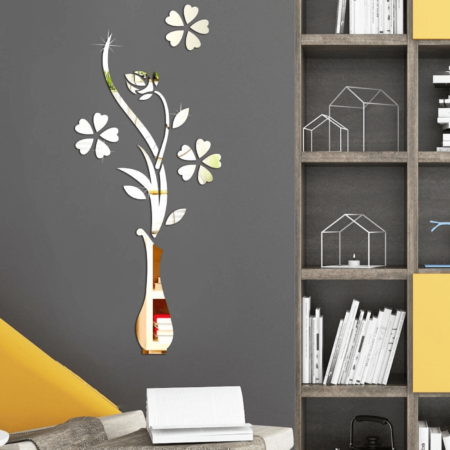 Reflective-Blooms-Mirror-Wall-Decal