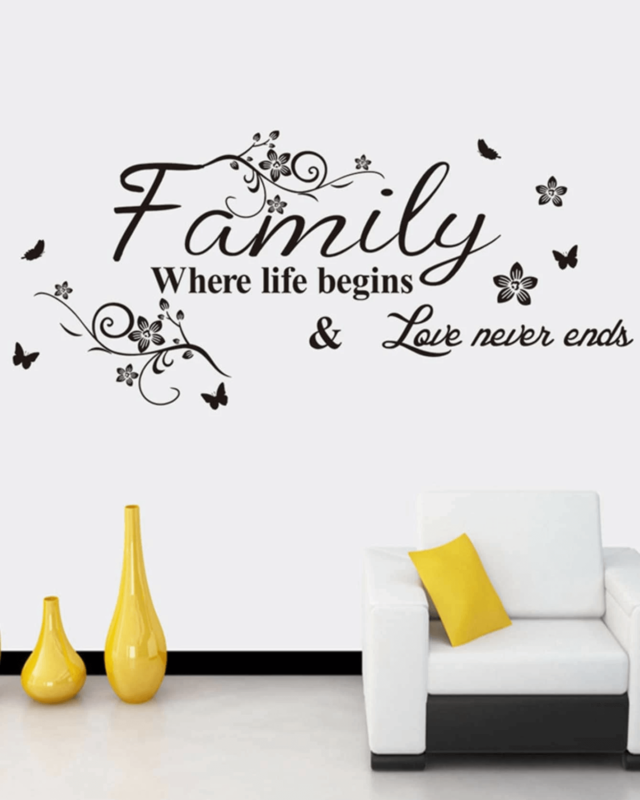 Family Where Life Begins and Love Never Ends-Wall Decal