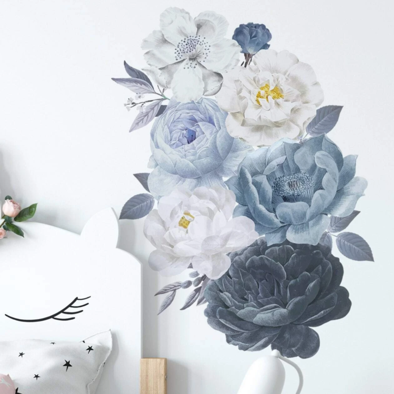 Enchanting_Blooms_Blue_Floral_Wall_Decal_Capri_Printers